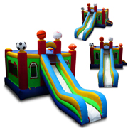 commercial inflatable slide combo football